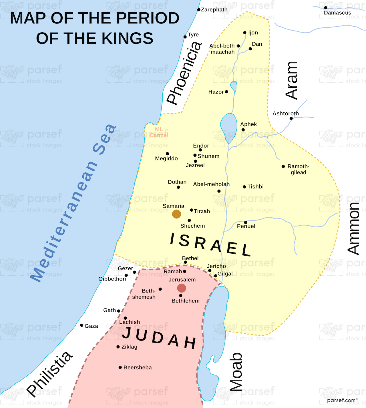 The Period of the Kings Map bible map