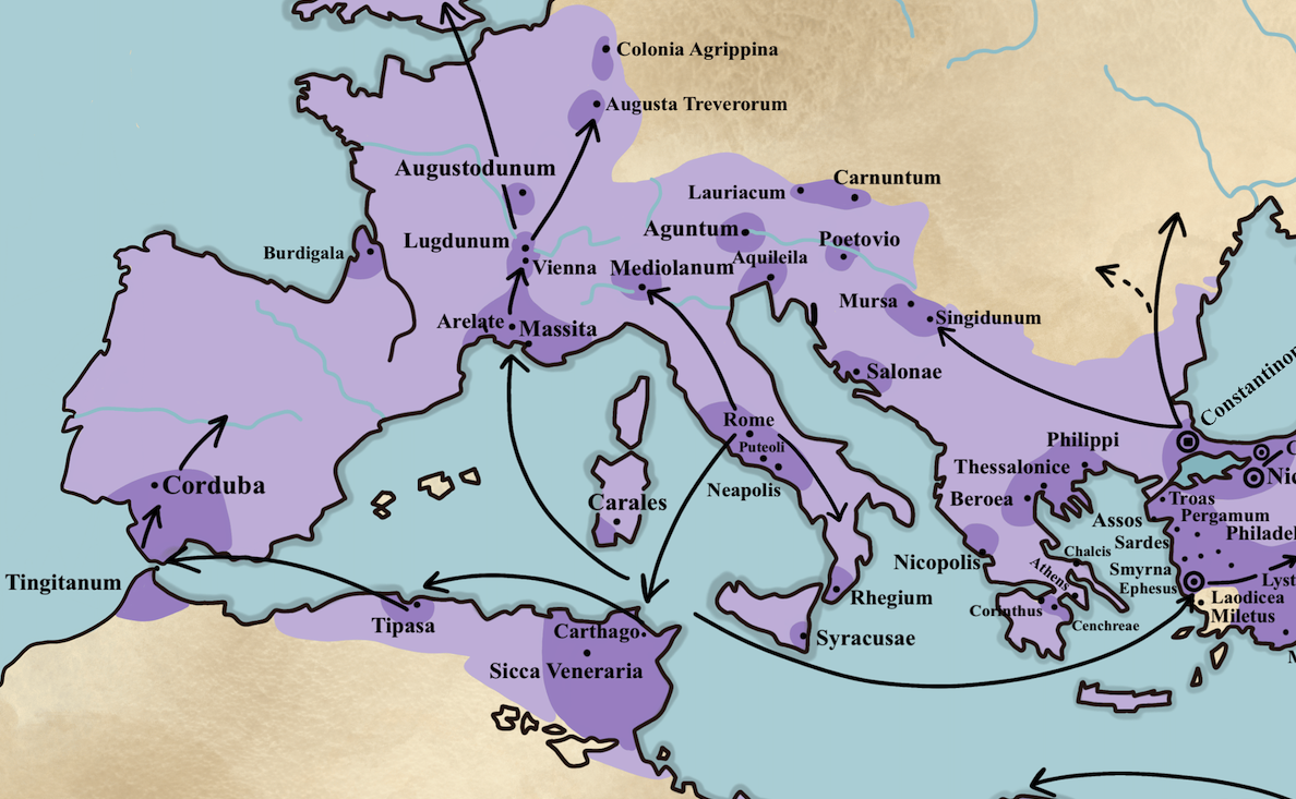 Beyond the Holy Land: Mapping the Spread of Christianity in the Ancient World hero image