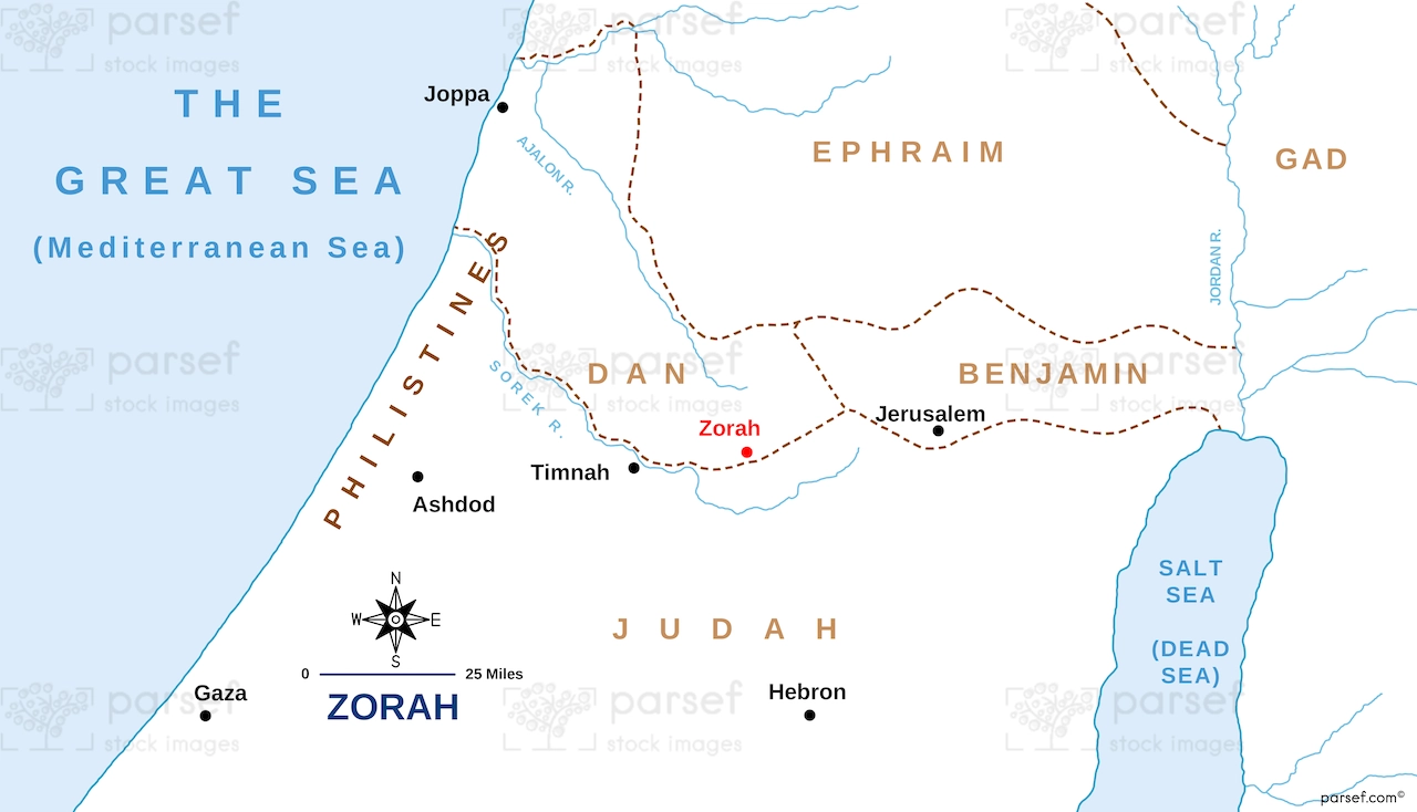 Zorah Map bible map